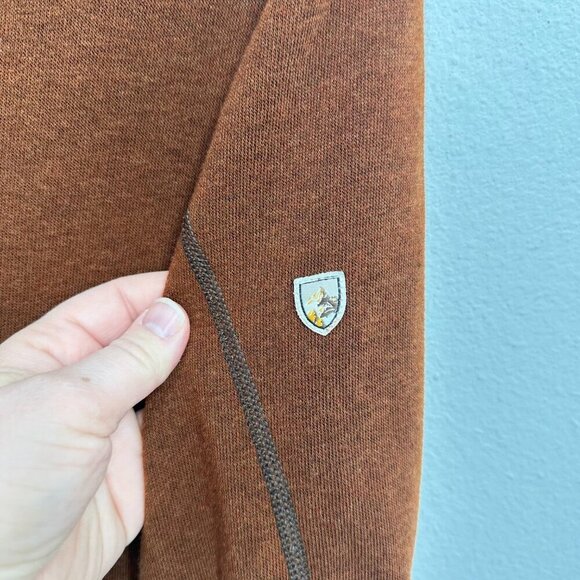 Kuhl Men's Size Large Lightweight Quarter Zip Burnt Orange Sienna Outdoors Hike - Picture 6 of 8